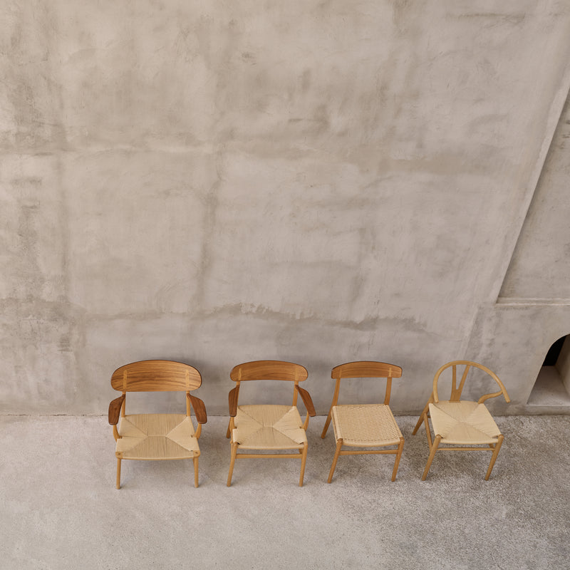 Carl Hansen - CH24 Wishbone Chair, schwarzes Geflecht