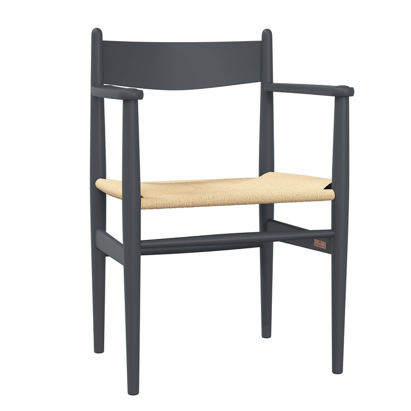 Carl Hansen - CH37 Stuhl | Buche soft anthrazit lackiert 