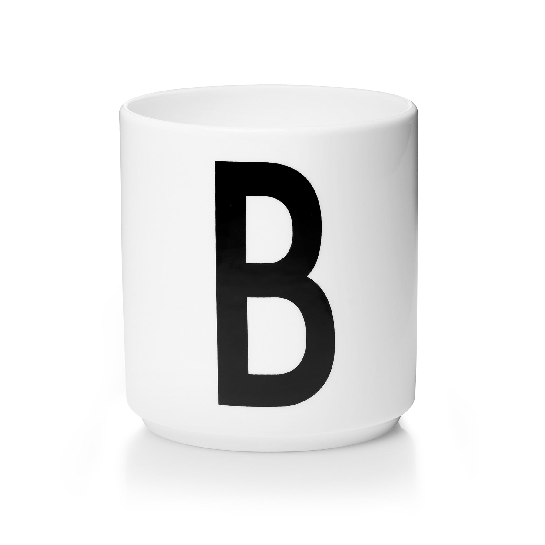 Design Letters - AJ Porzellan Becher | B / weiß