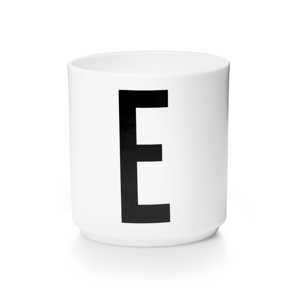 Design Letters - AJ Porzellan Becher | E / weiß