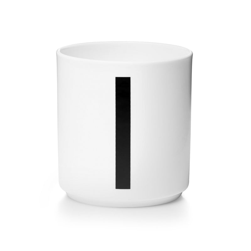 Design Letters - AJ Porzellan Becher | I / weiß