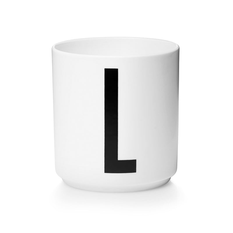 Design Letters - AJ Porzellan Becher | L / weiß