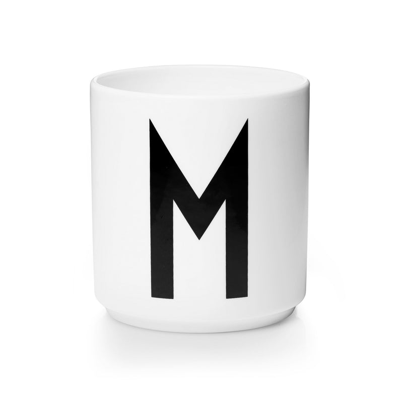 Design Letters - AJ Porzellan Becher | M / weiß