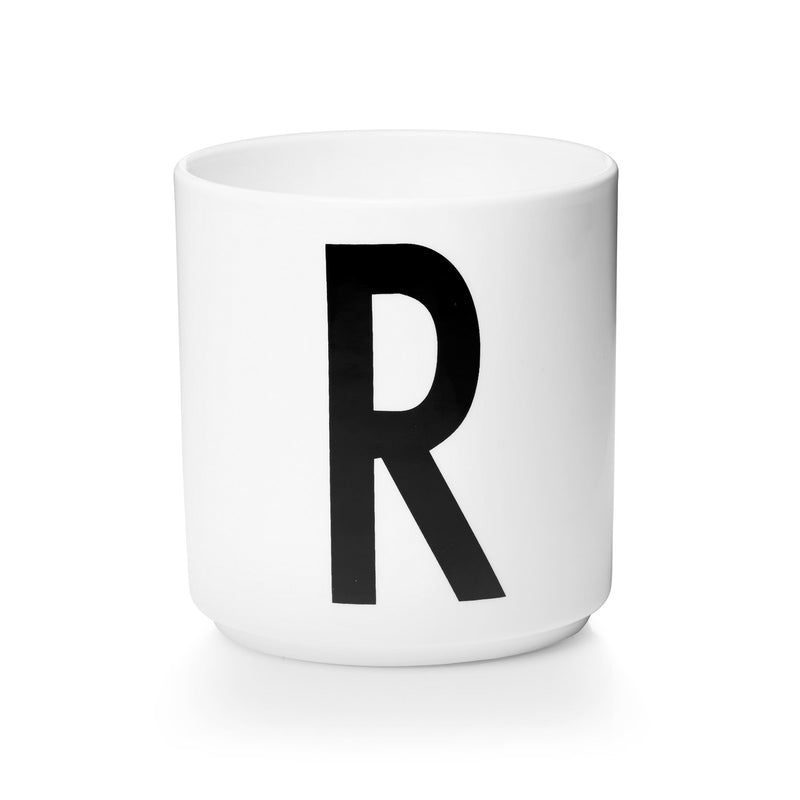 Design Letters - AJ Porzellan Becher | R / weiß