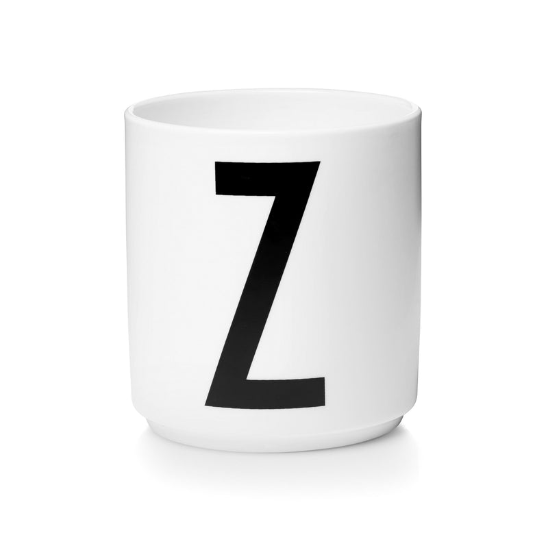 Design Letters - AJ Porzellan Becher | Z / weiß