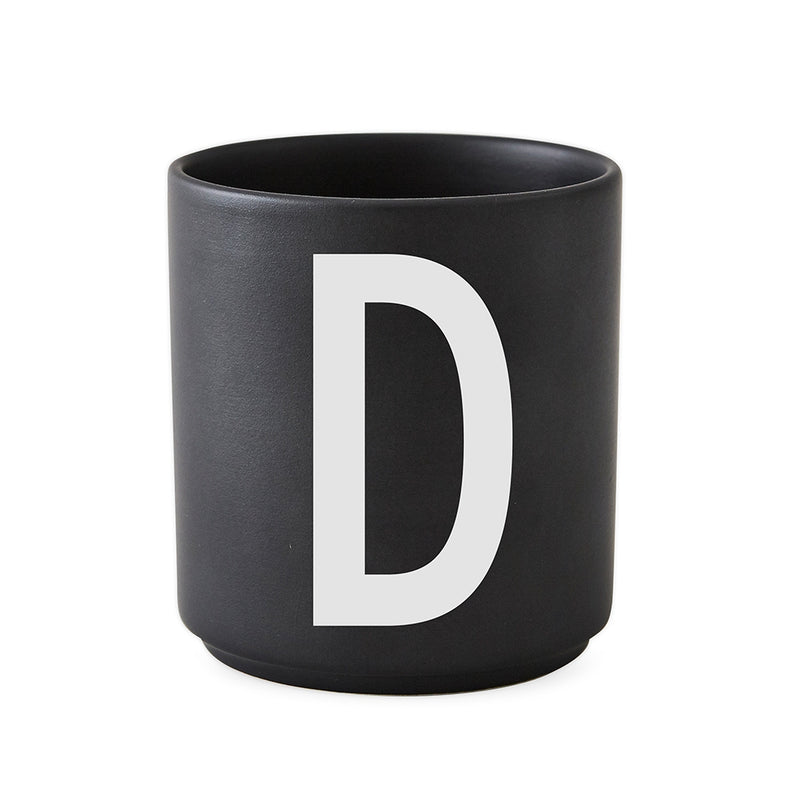 Design Letters - AJ Porzellan Becher | D / schwarz