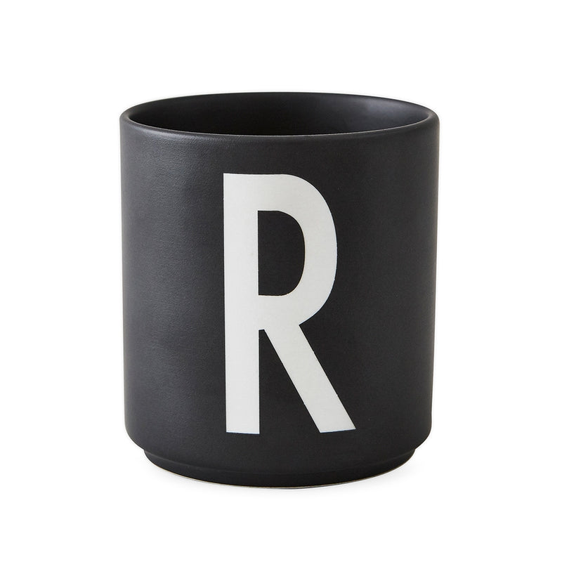 Design Letters - AJ Porzellan Becher | R / schwarz