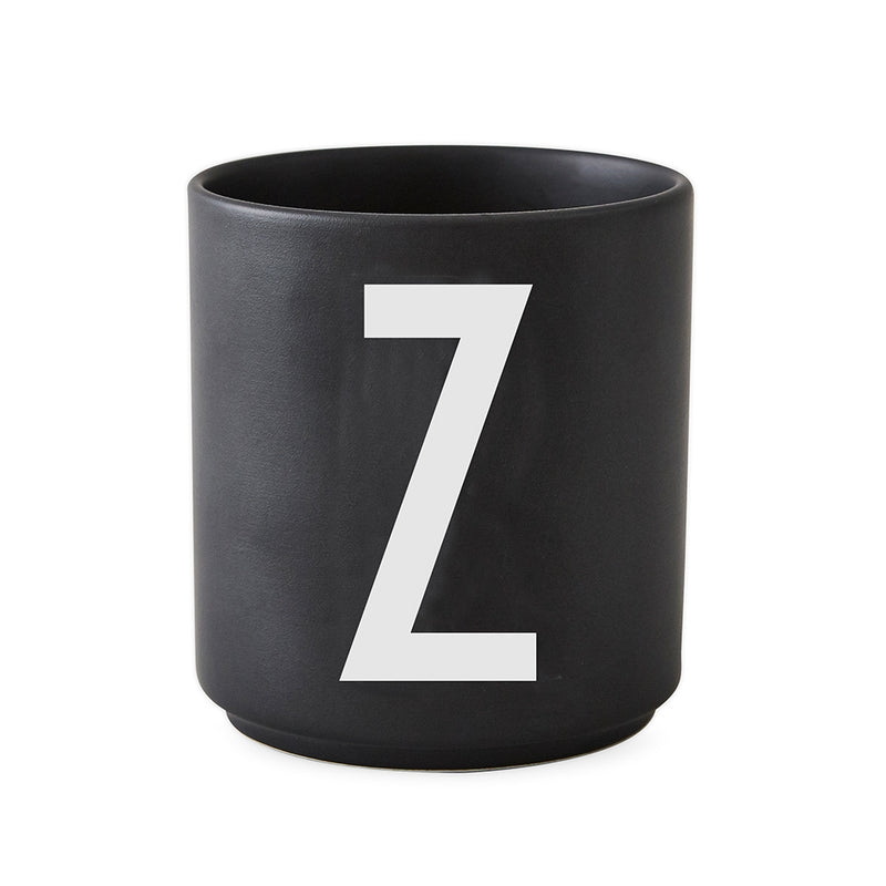 Design Letters - AJ Porzellan Becher | Z / schwarz