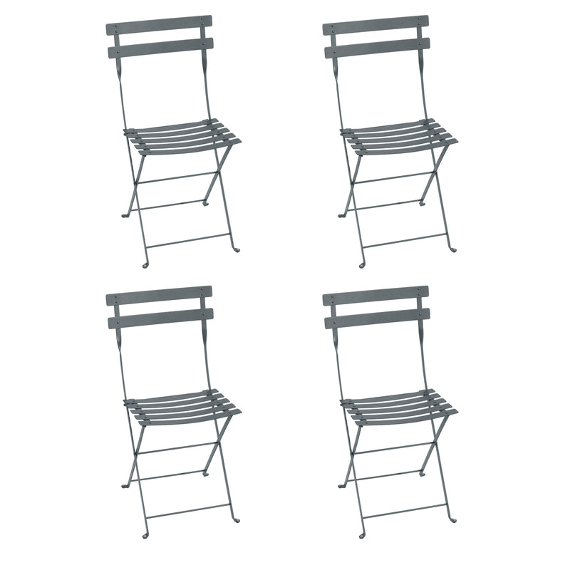 Fermob - Bistro Klappstuhl Metall (4er-Set) | gewittergrau