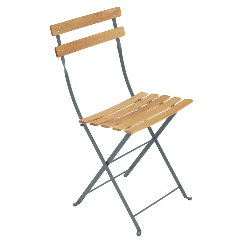 Fermob - Bistro Klappstuhl Naturel | gewittergrau matt