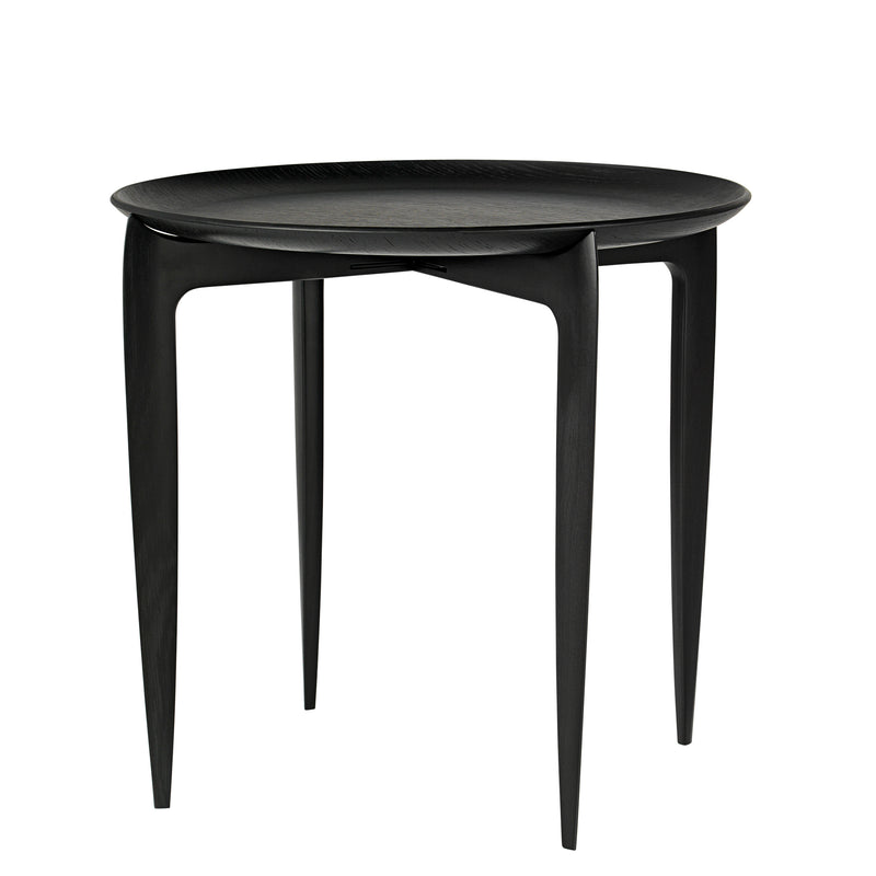 Fritz Hansen - Tablett-Beistelltisch 1958 | Ø 45 x H 42 cm / schwarz