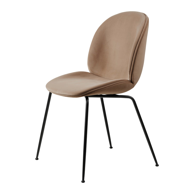 Gubi - Beetle Dining Chair (gepolstert) | Dedar Sunday (034) / Vollpolsterung / Conic Base