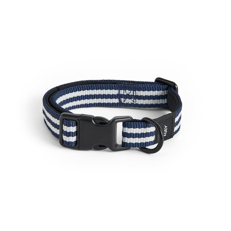 HAY - Dogs Hundehalsband | S/M / blau/weiße Streifen