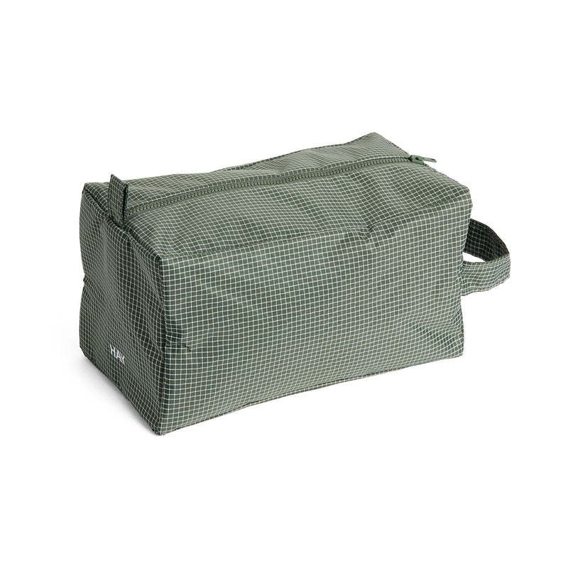 HAY - Grid Wash Bag | dunkelgrün