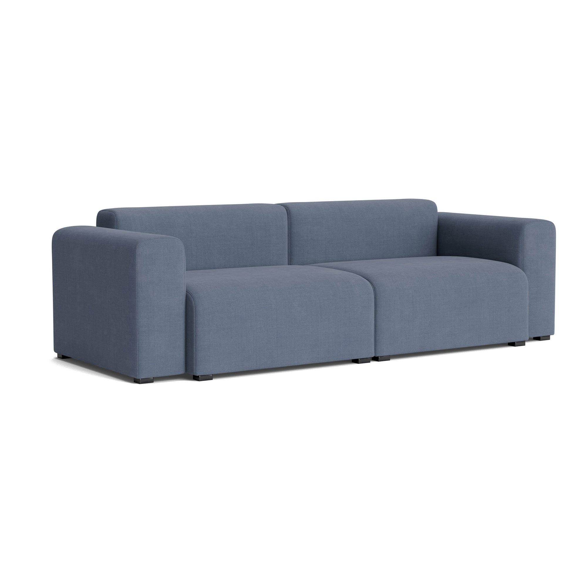 HAY - Mags Sofa 2,5-Sitzer mit niedriger Armlehne | Linara blau (198) / Armlehne beidseitig / Kombination 1