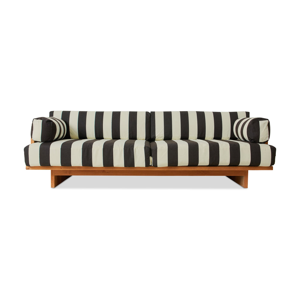 HKliving - Outdoor Teak Lounge-Sofa | stracciatella