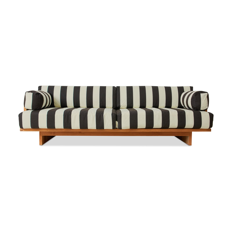 HKliving - Outdoor Teak Lounge-Sofa | stracciatella