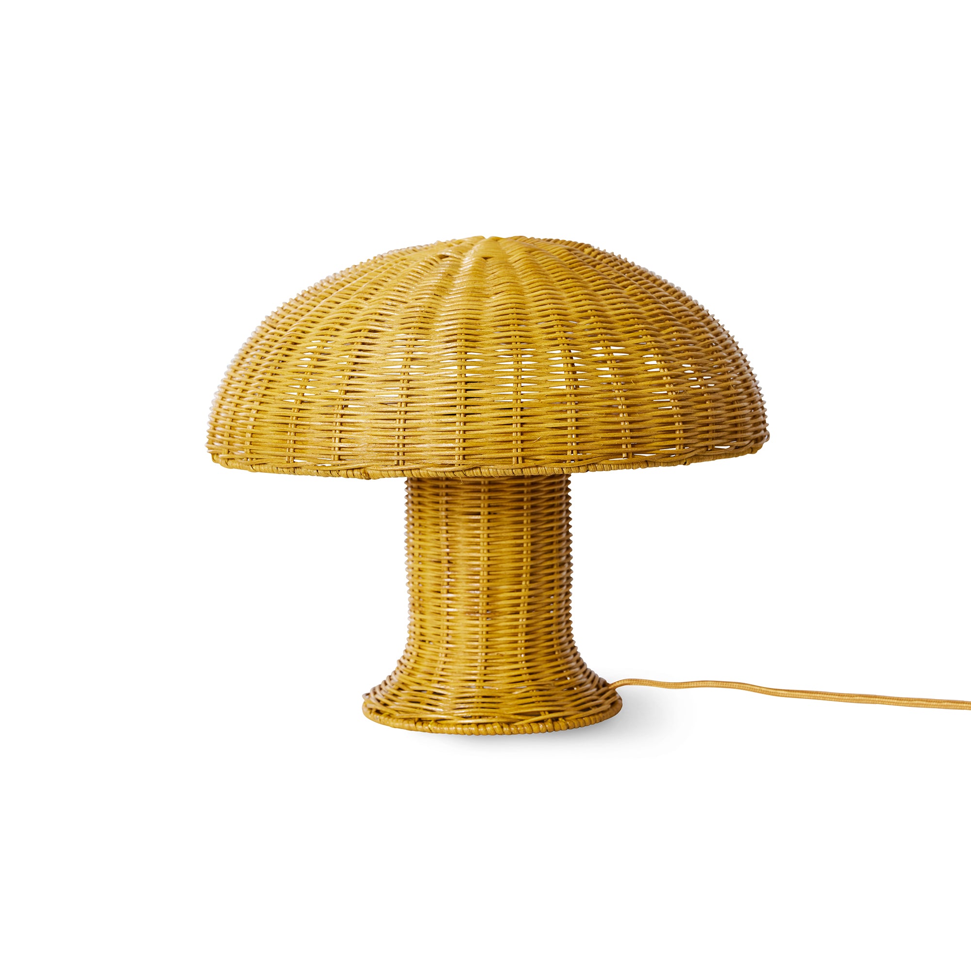 HKliving - Rattan Tischleuchte | mustard