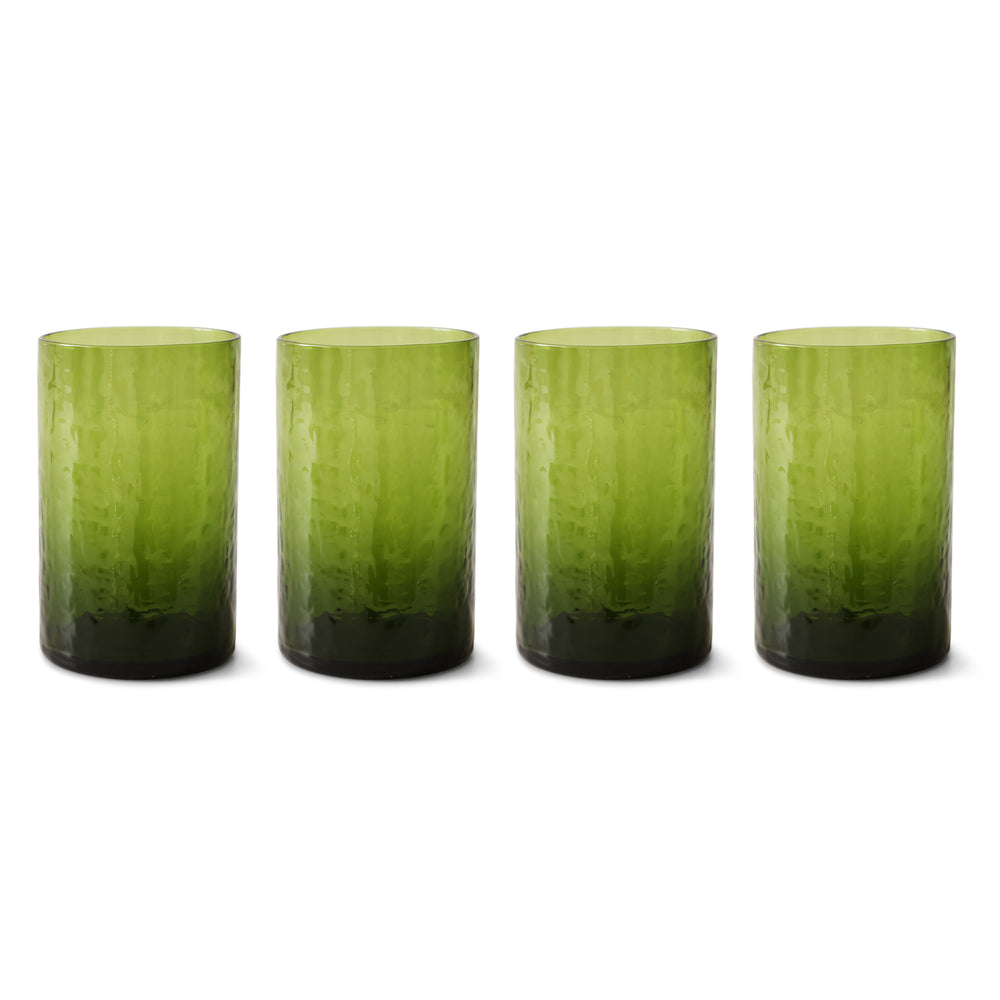 HKliving - Tube Trinkglas | olive