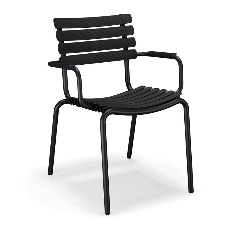 HOUE - ReCLIPS Outdoor Dining Armlehnstuhl | schwarz