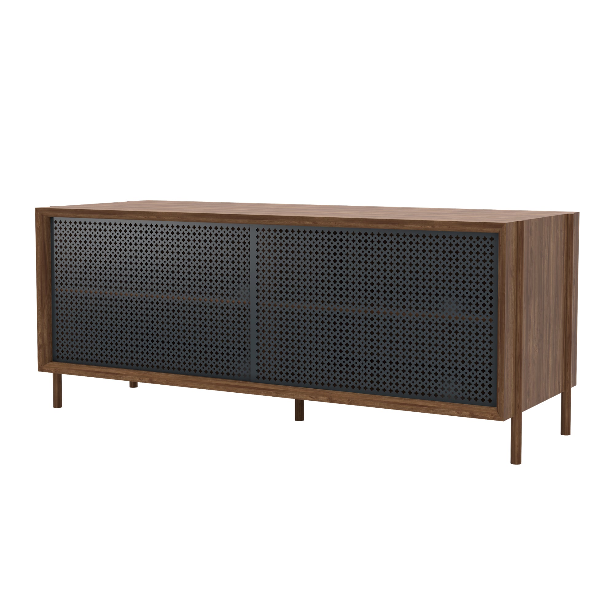 Hartô - Gabin Sideboard | 122 cm / Walnuss/schiefergrau