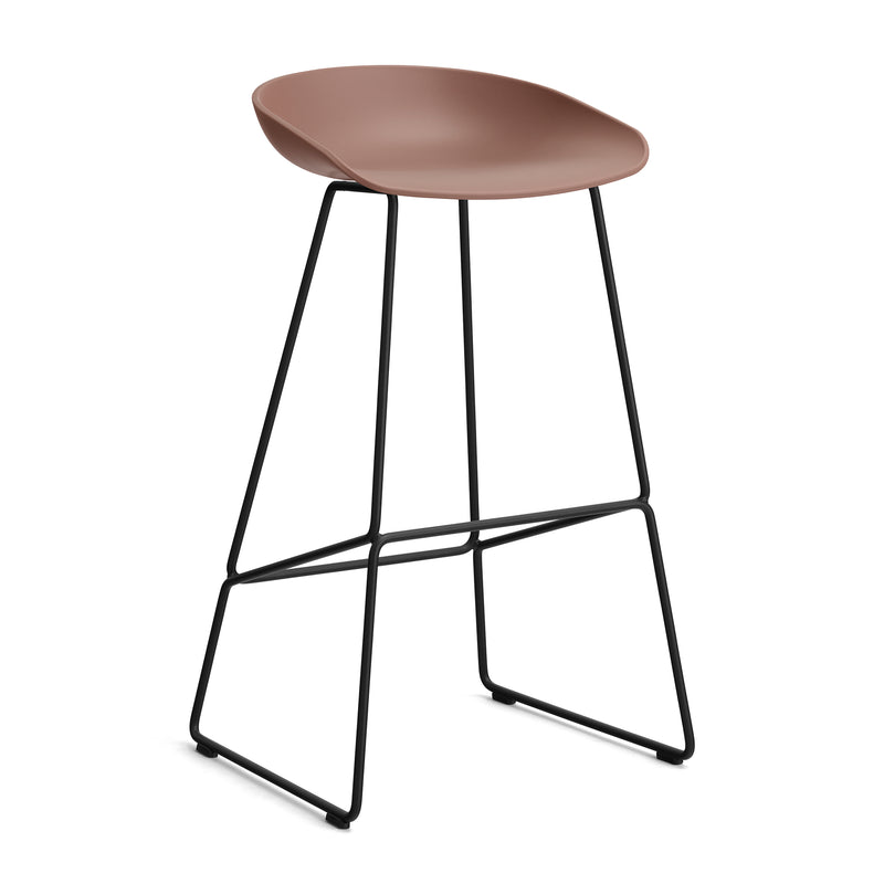 HAY - About A Stool AAS 38 | H 85 cm / soft brick 2.0 / pulverbeschichtet schwarz