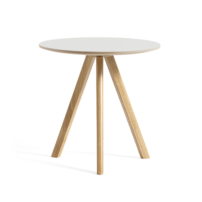 HAY - Copenhague CPH20 Bistrotisch | Ø 50 cm / off-white / Eiche lackiert