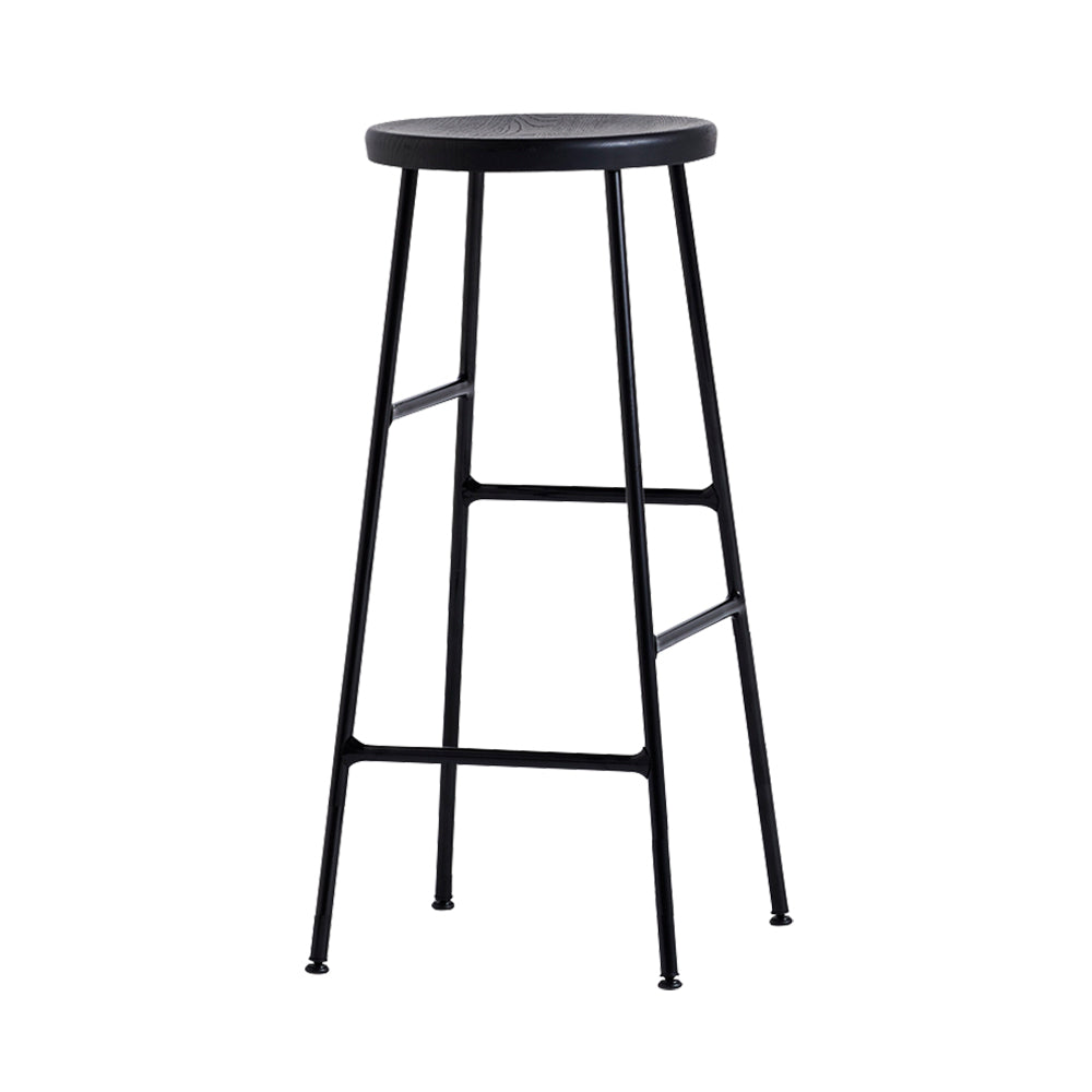 HAY - Cornet Barhocker | H 75 cm / Eiche schwarz / pulverbeschichtet soft black