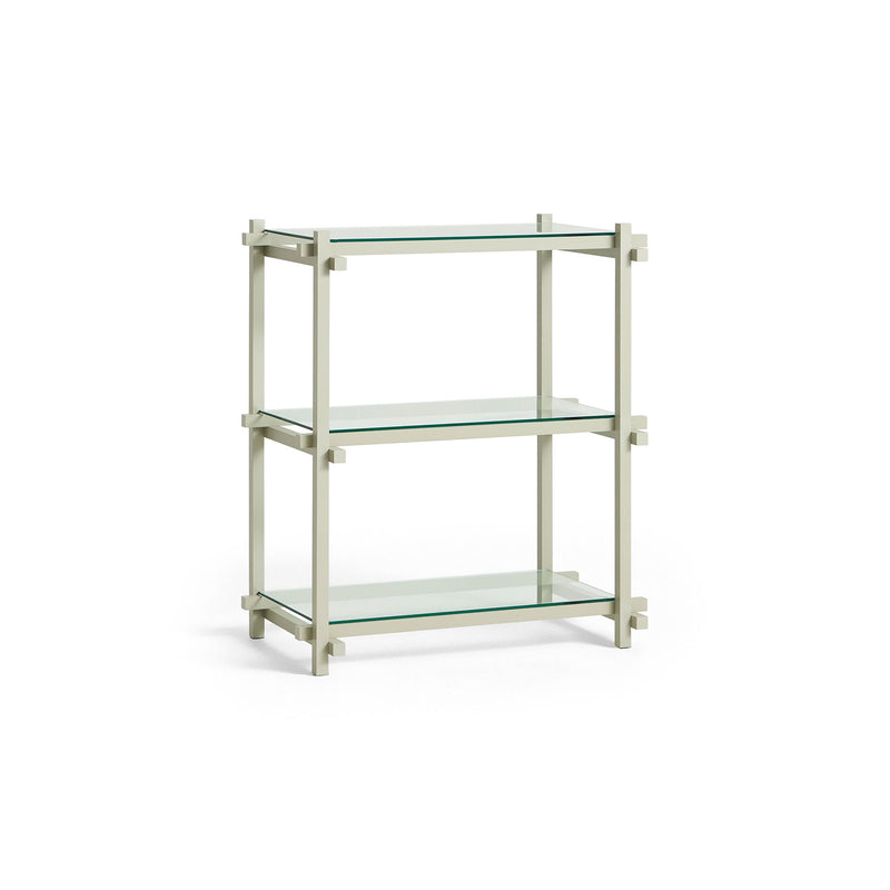 HAY - Woody Regal | Column low / clear glass / Buche smokey grey
