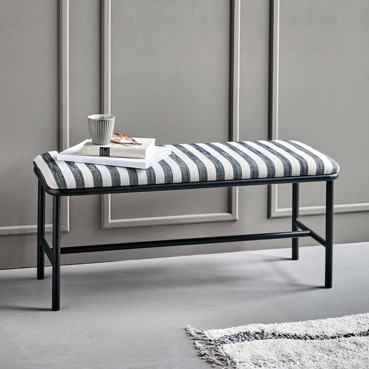 House Doctor - Toda Bank | schwarz/offwhite