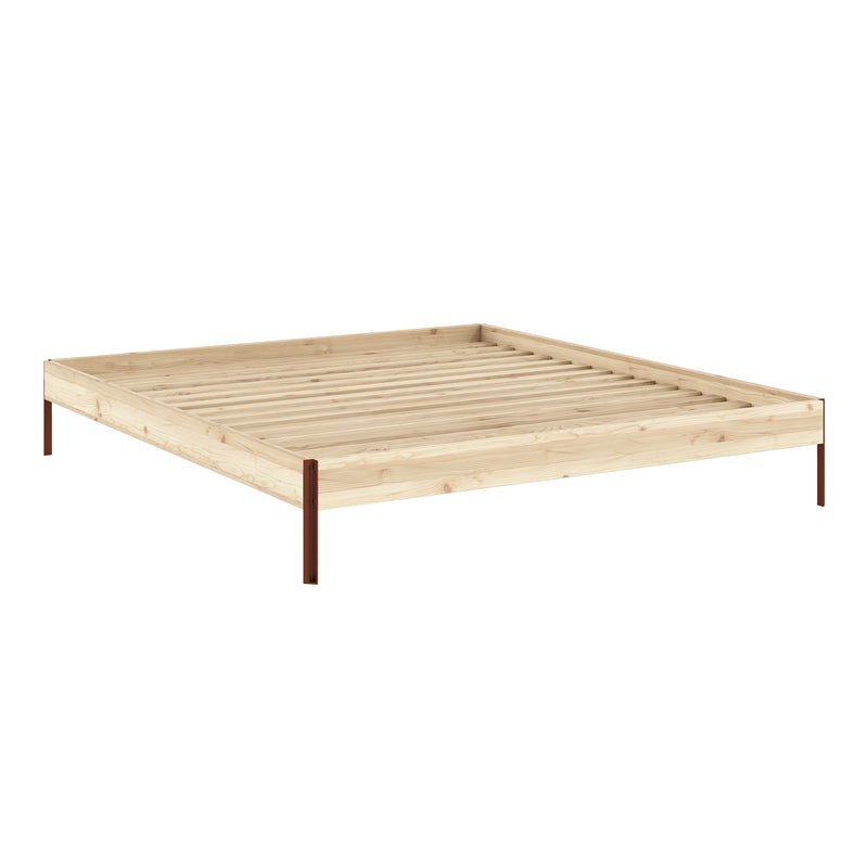 Karup Design - Core Bett | 180 x 200 cm / Kiefer natur / terra red