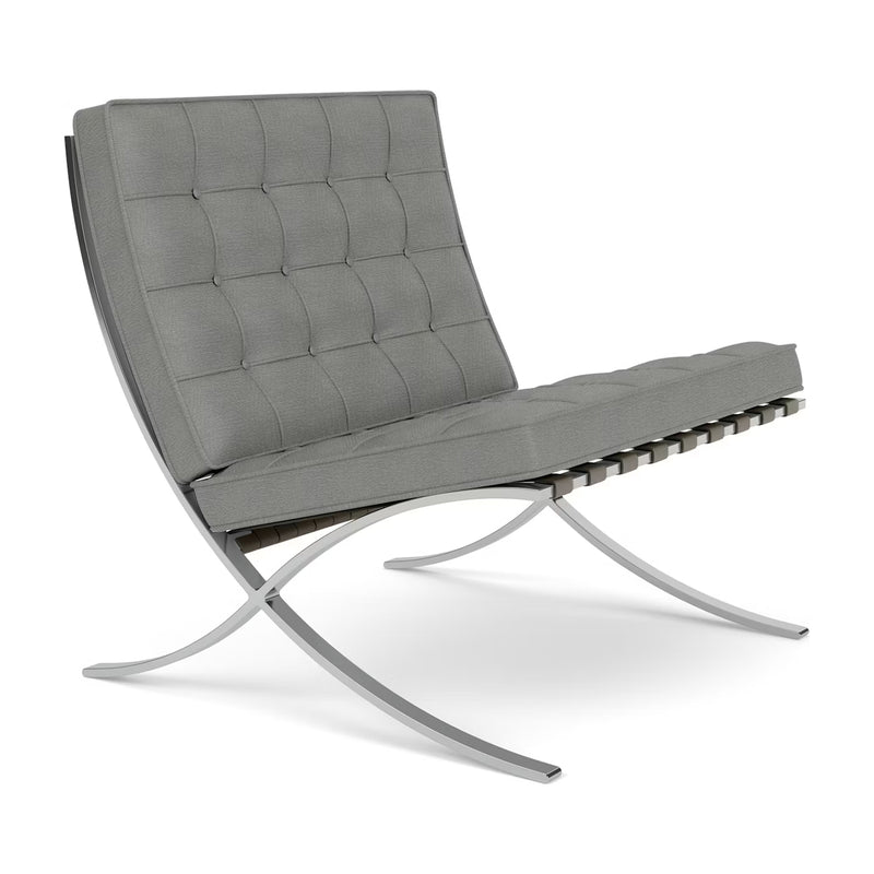 Knoll - Barcelona® Relax Sessel | zinn (Stoff Haven HV2057) / Chrom