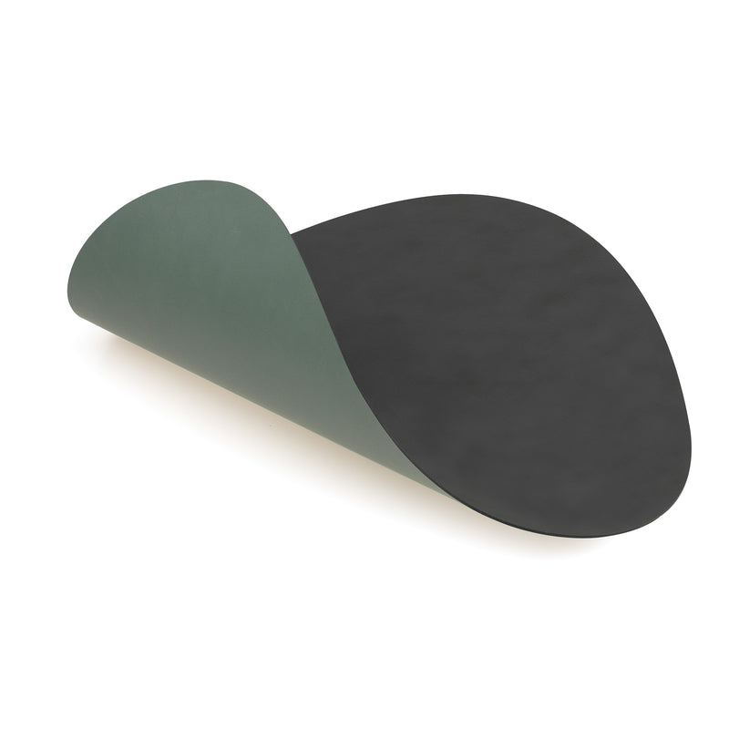 Lind DNA - Tischset Curve L Double | Cloud anthrazit/Nupo pastellgrün