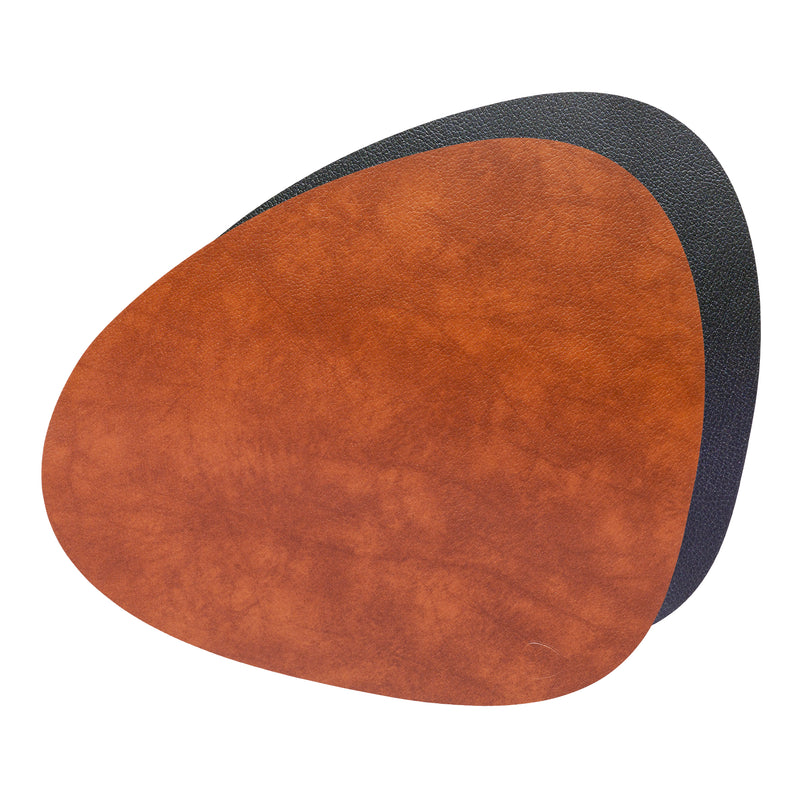 Lind DNA - Tischset Curve L Double | Bull cognac/schwarz