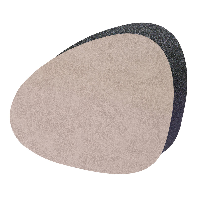 Lind DNA - Tischset Curve L Double | Bull warm grey/schwarz