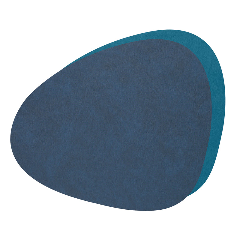 Lind DNA - Tischset Curve L Double | Nupo midnight blue/petrol