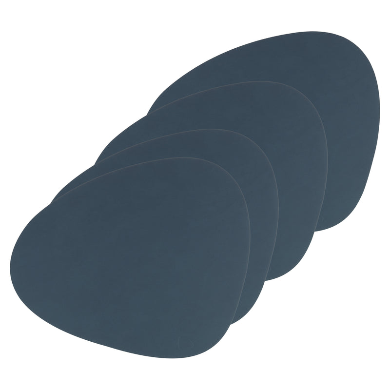 Lind DNA - Tischset Curve L 4er-Set | Nupo dunkelblau