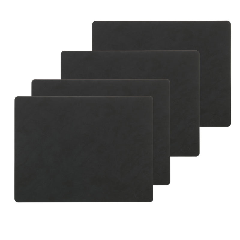 Lind DNA - Tischset Square L (4er-Set) | Nupo schwarz