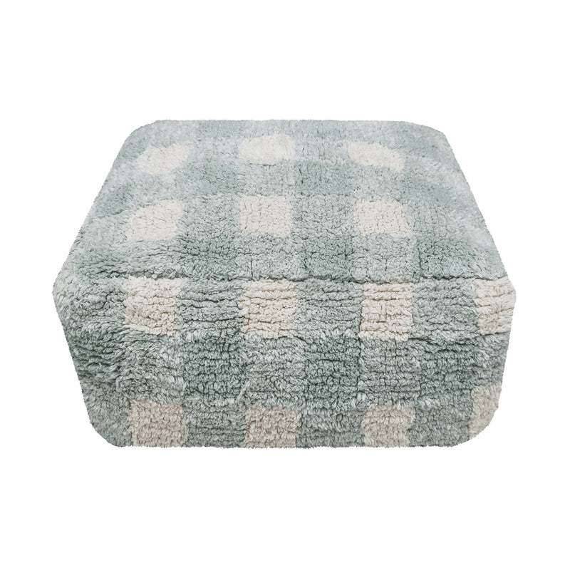 Lorena Canals - Vichy Pouf | salbei blau