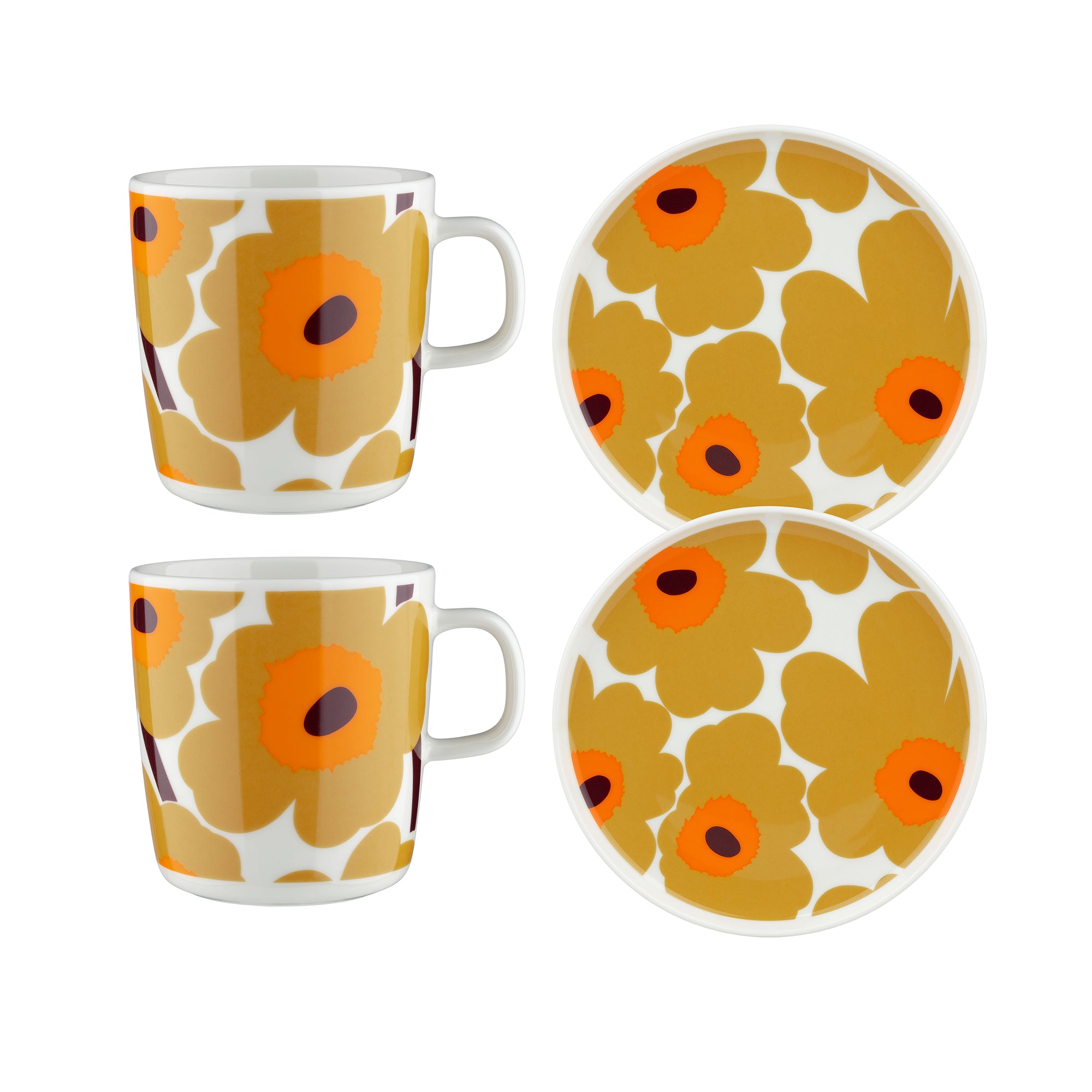 Marimekko - Oiva Unikko Geschirr-Set | caramel/cream/warm orange