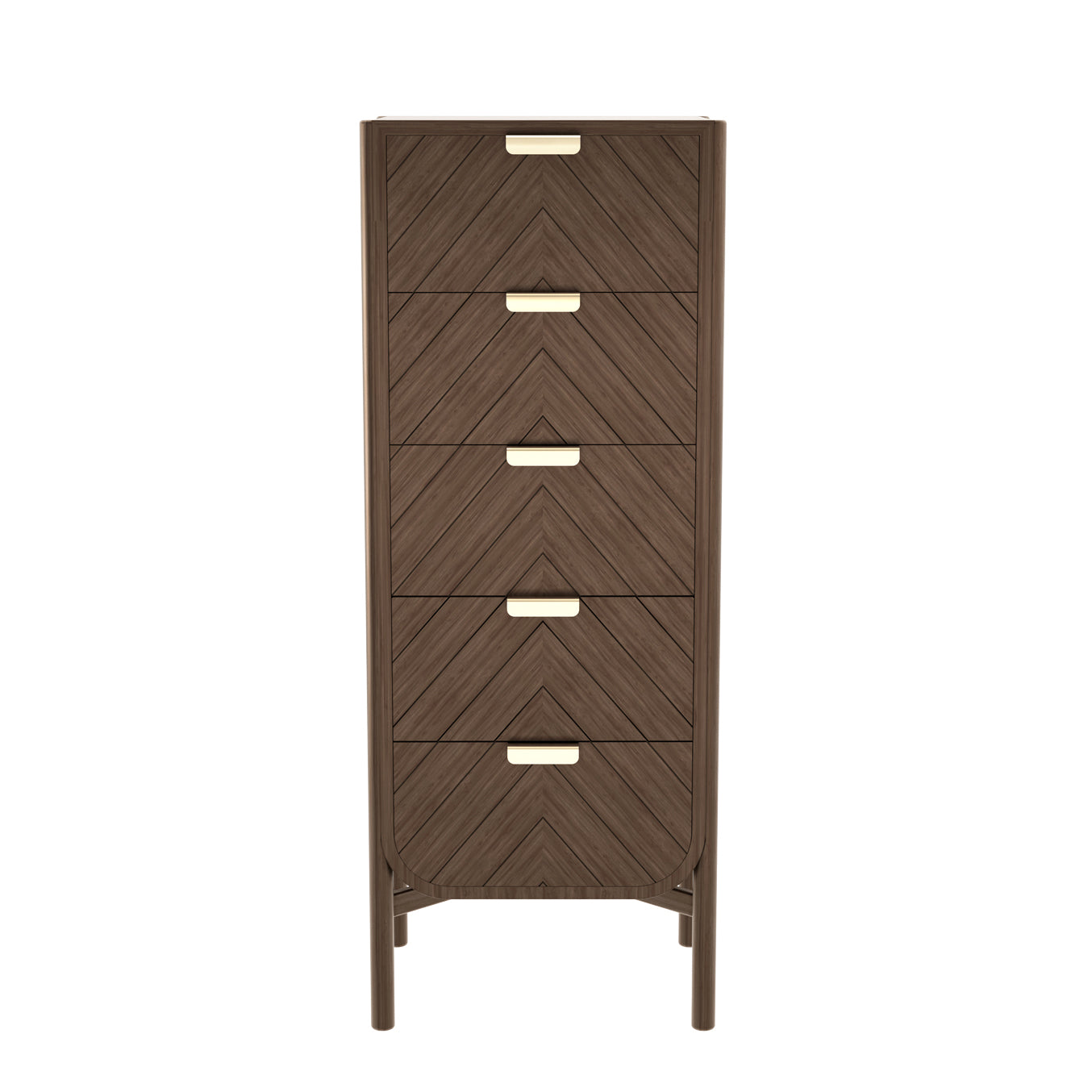 Hartô - Marius Schubladen-Kommode H 140 cm | Walnuss natur