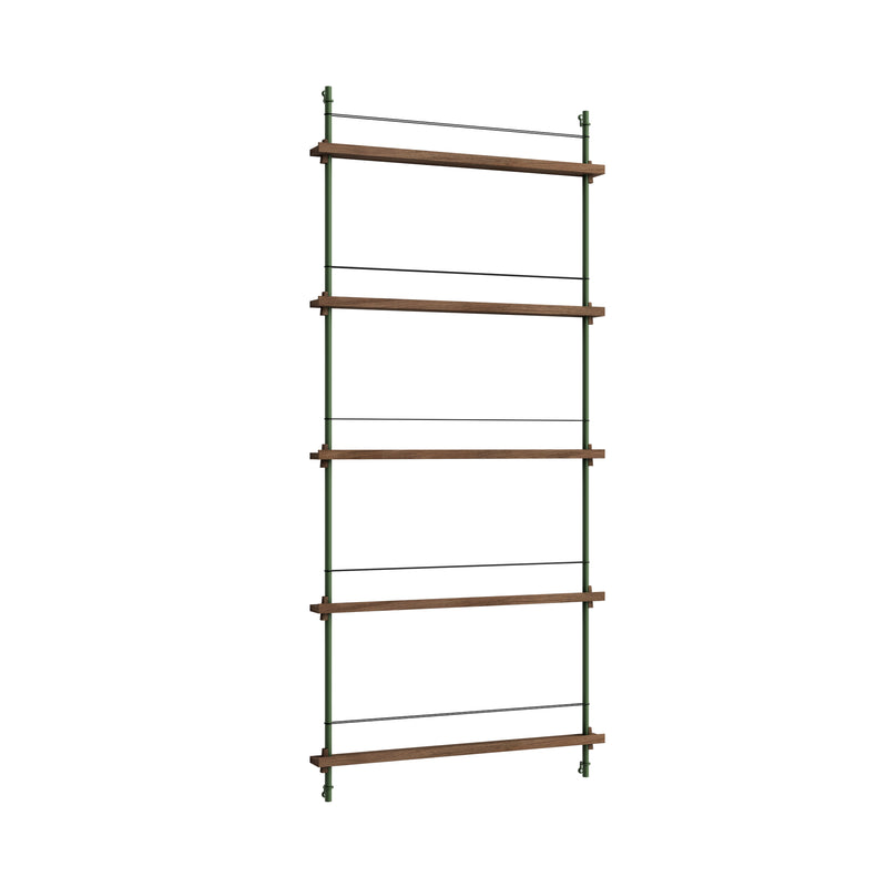 Moebe - Zeitungsregal | Eiche geräuchert / 85 x 180 cm / pine green