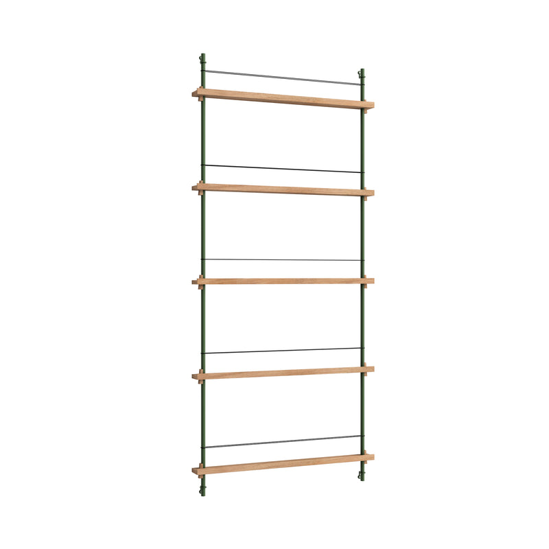 Moebe - Zeitungsregal | Eiche natur / 85 x 180 cm / pine green