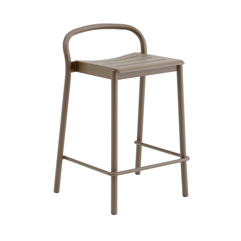 Muuto - Linear Steel Barhocker Outdoor | 65 cm / taupe