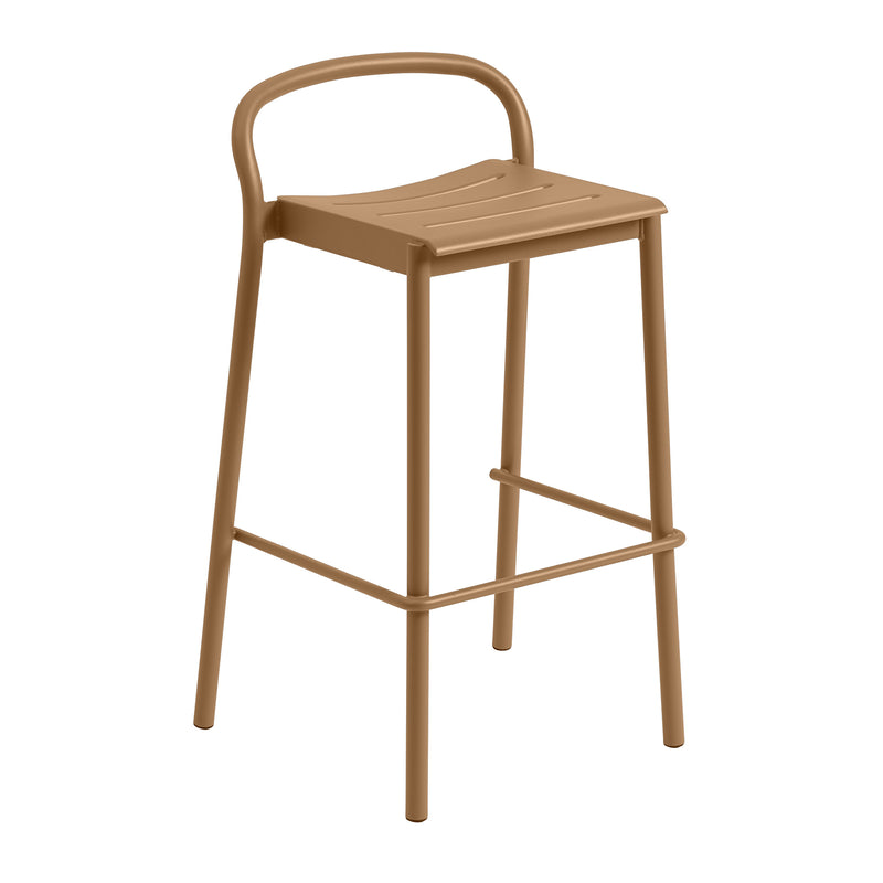 Muuto - Linear Steel Barhocker Outdoor | 75 cm / orange