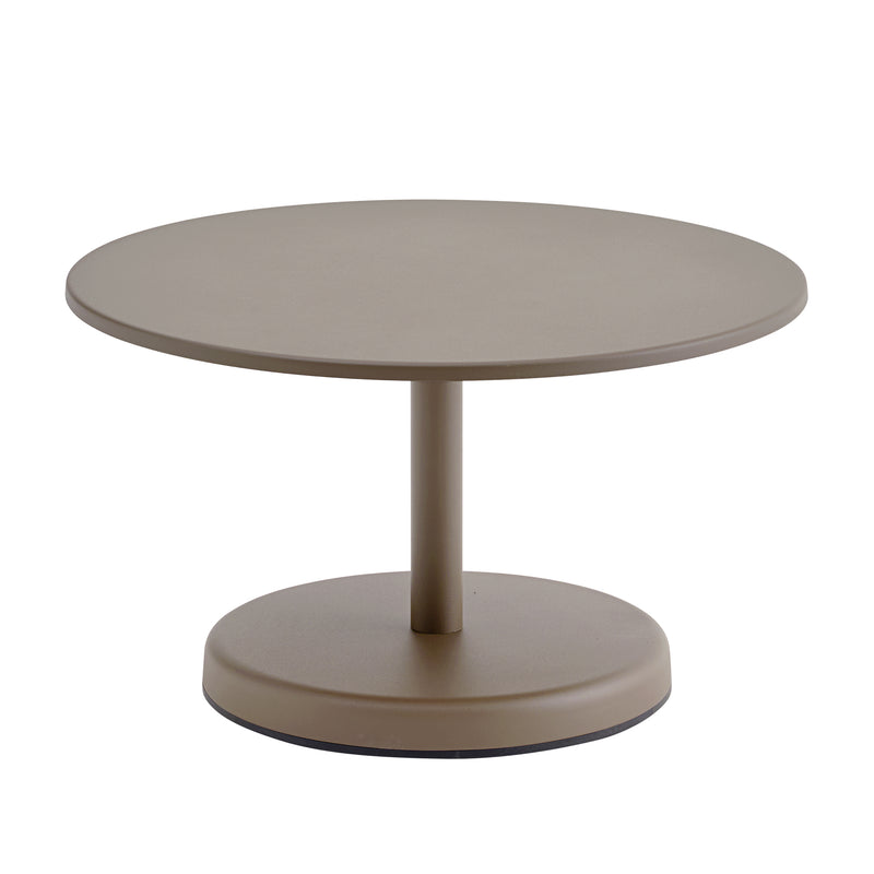Muuto - Linear Steel Outdoor Kaffeetisch | Ø 70 x H 40 cm / taupe