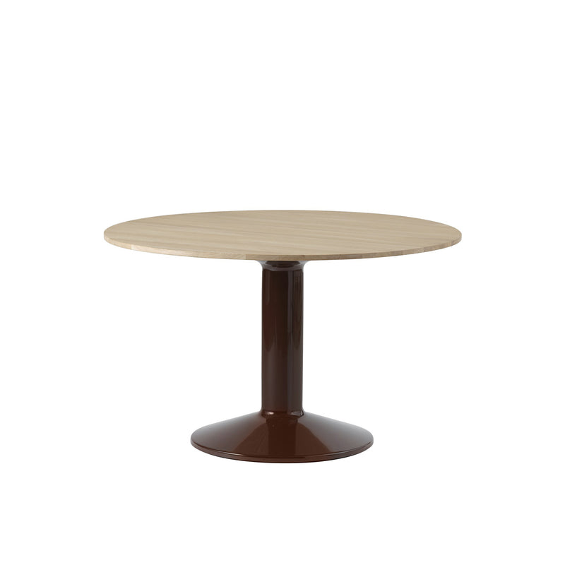 Muuto - Midst Esstisch | Ø 120 cm / Eiche geölt/dunkelrot