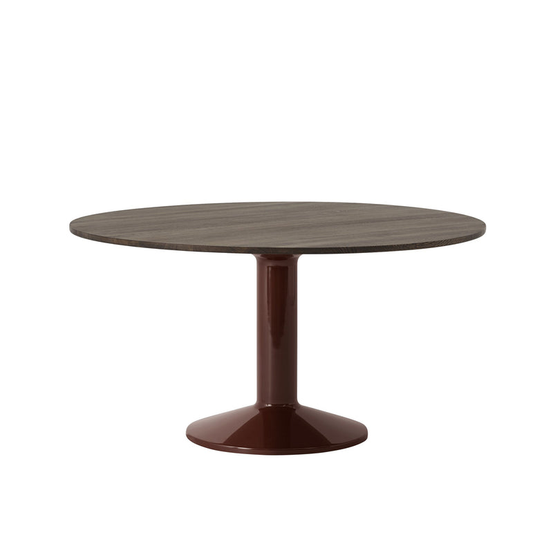 Muuto - Midst Esstisch | Ø 140 cm / Eiche dunkel geölt/dunkelrot