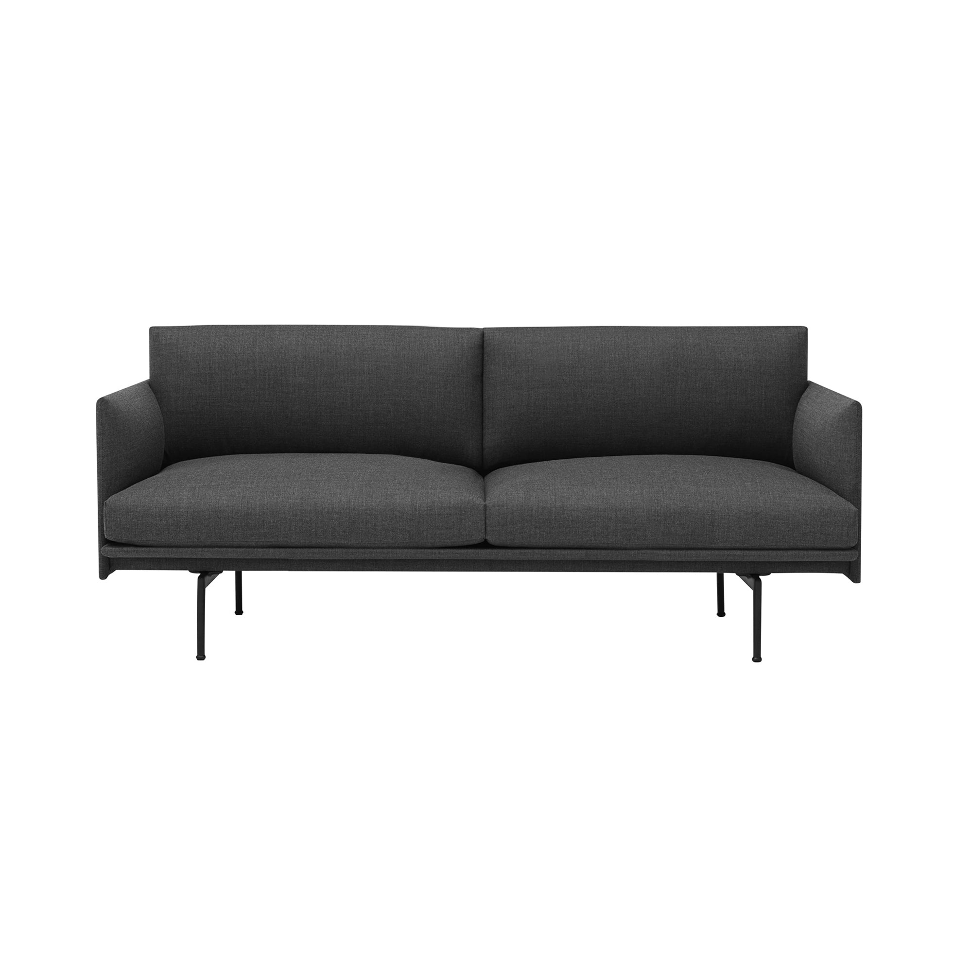 Muuto - Outline Sofa 2-Sitzer | Kvadrat Remix 3 (163 ) / schwarz