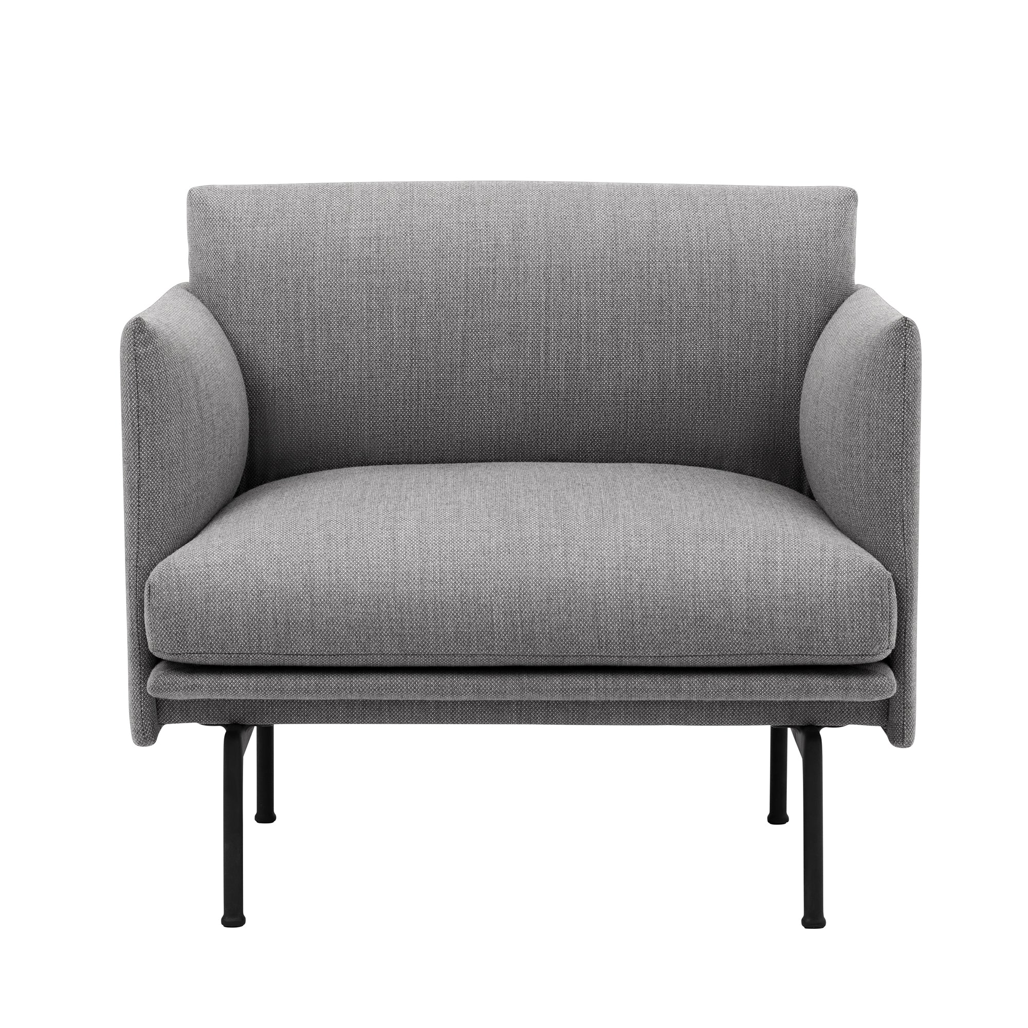 Muuto - Outline Sessel | Fiord grau (151) / schwarz